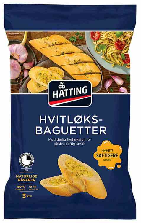 Bilde av Hatting hvitløksbaguetter.