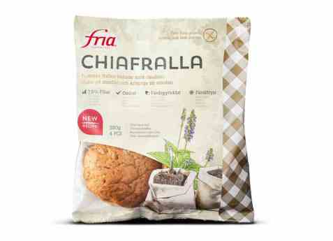 Bilde av Fria glutenfrie rundstykker med chiafrø.