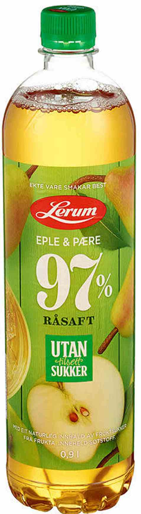 Bilde av Lerum eple-pæresaft utan tilsett sukker.