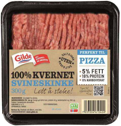Bilde av Gilde 100 prosent Kvernet kjøtt av svineskinke 5 prosent.