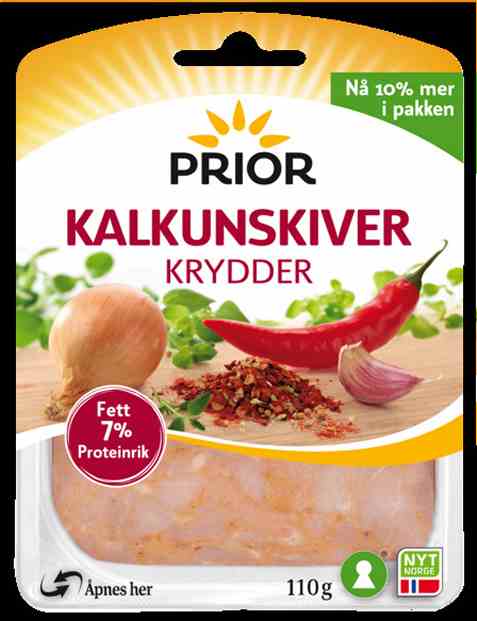 Bilde av Prior kalkunskiver krydder.