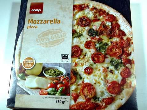Bilde av Coop mozzarella pizza.