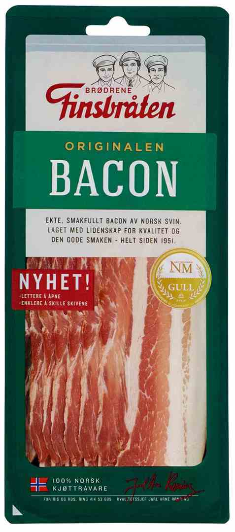 Bilde av Finsbråten bacon i skiver.