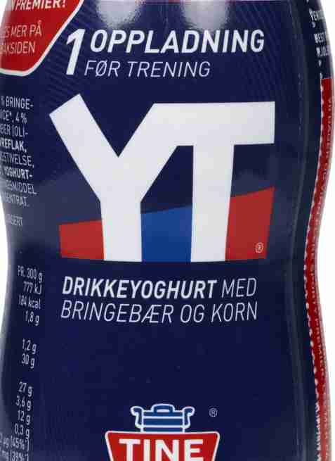 Bilde av Tine YT Proteinrik drikkeyoghurt bringebær og korn.