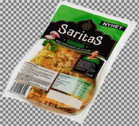 Bilde av Saritas nanbrød korian og hvitløk. Bilde av Saritas nanbrød korian og hvitløk.