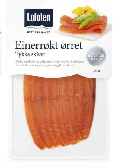 Bilde av Lofoten Einerrøkt ørret, tykke skiver.