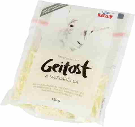 Bilde av Tine revet hvit geitost og mozzarella.