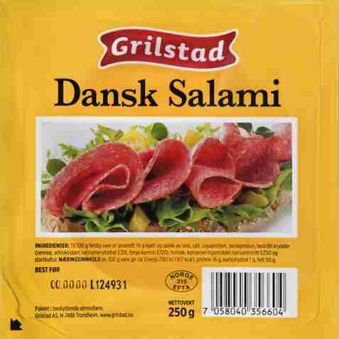 Bilde av Grilstad dansk salami.
