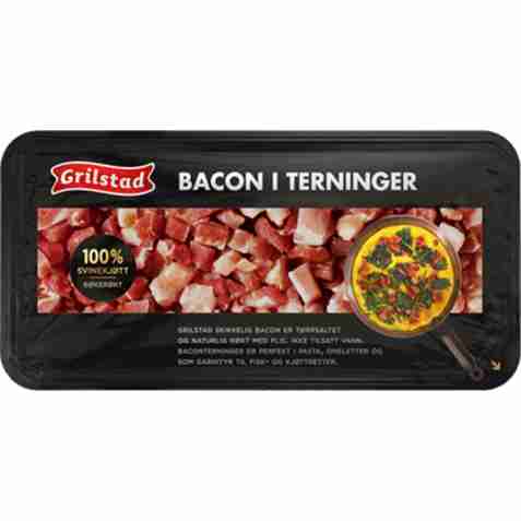 Bilde av Grilstad bacon i terninger.