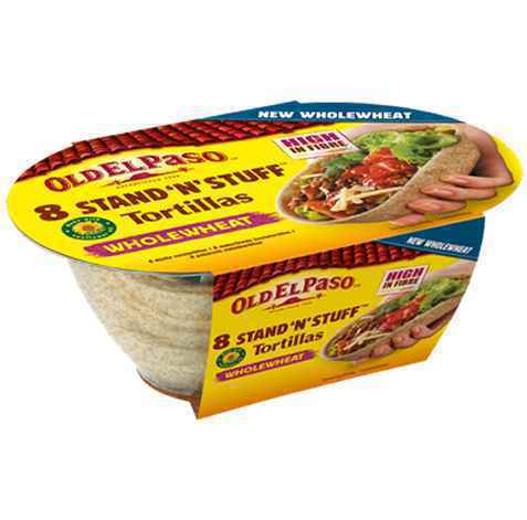 Bilde av Old el paso Stand N Stuff taco boats whole wheat tortillas.