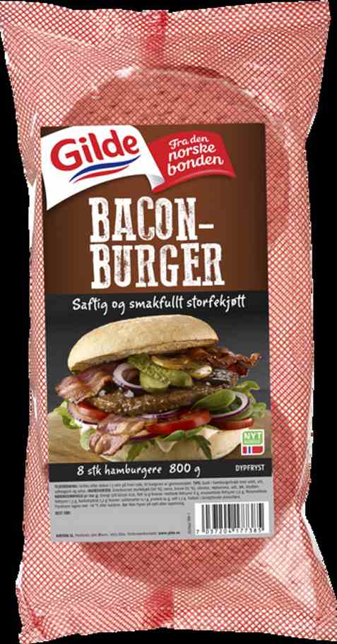 Bilde av Gilde baconburger.