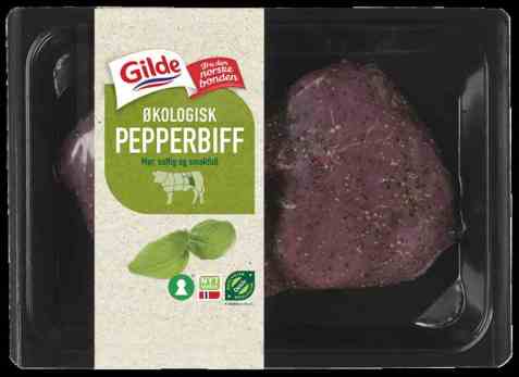 Bilde av Gilde økologisk pepperbiff.