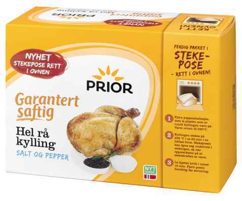 Bilde av Prior garantert saftig hel kylling i stekepose.