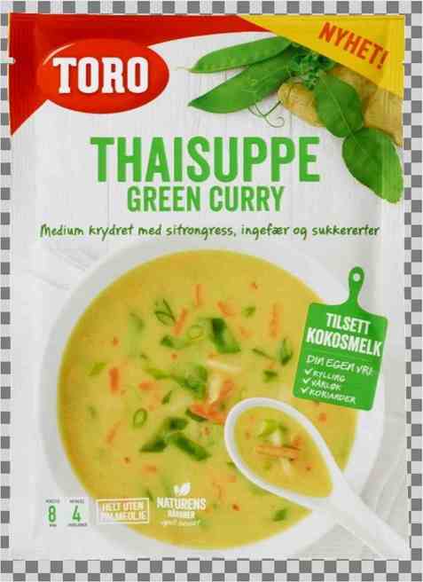 Bilde av Toro thaisuppe green curry.