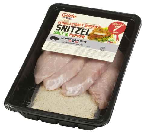 Bilde av Gilde edelgris snitzel med brødrasp.