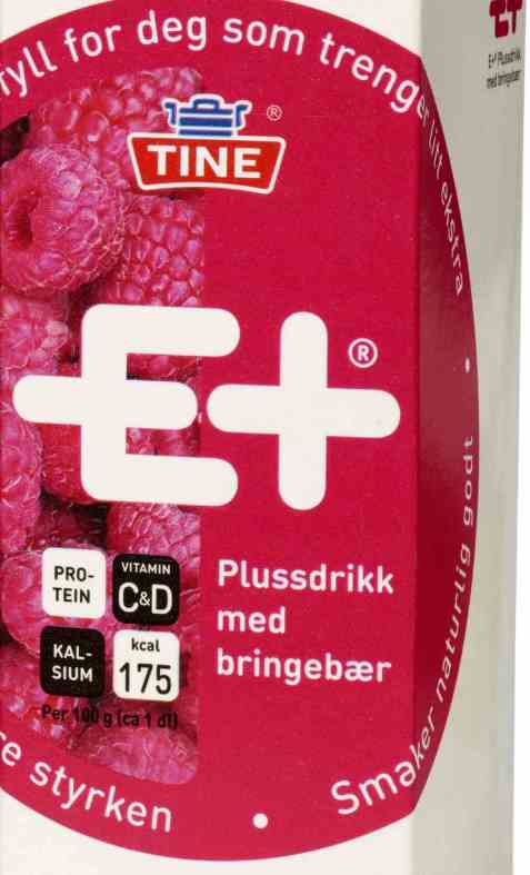Bilde av Tine E+ drikk bringebær.