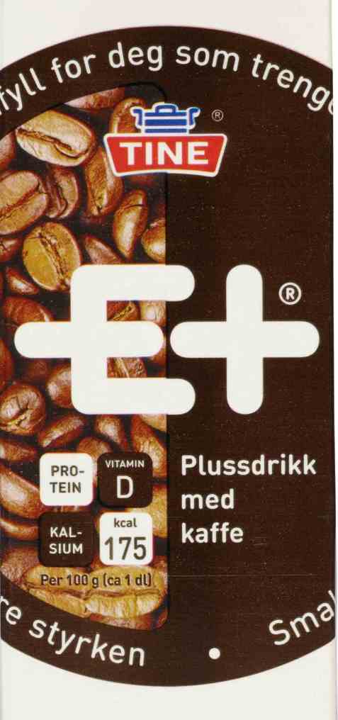 Bilde av Tine E+ drikk kaffe.
