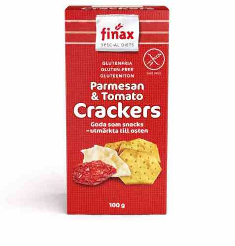 Bilde av Finax Glutenfria parmesan og tomato crackers.