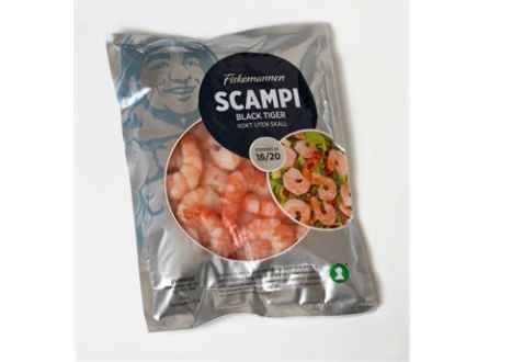 Bilde av Fiskemannen scampi kokt uten skall.