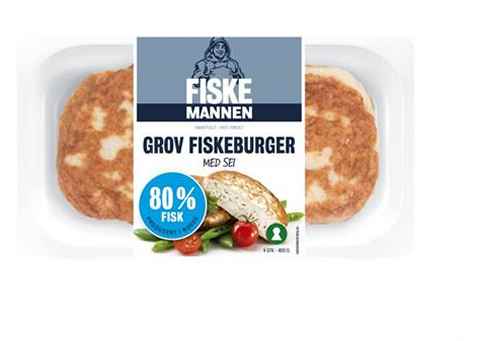 Bilde av Fiskemannen fiskeburger med 80 prosent sei.