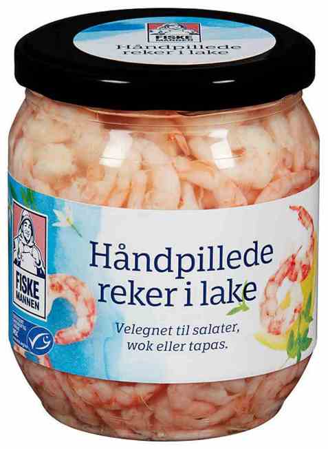 Bilde av Fiskemannen Reker håndpillede i lake.
