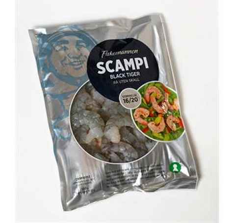 Bilde av Fiskemannen Scampi rå 16/20 uten skall.