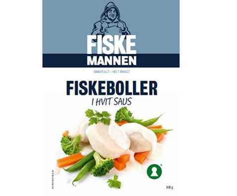 Bilde av Fiskemannen fiskeboller i hvit saus.