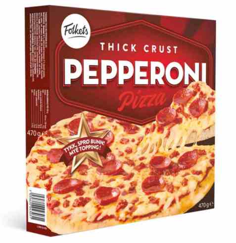 Bilde av Folkets pizza pepperoni thick crust.