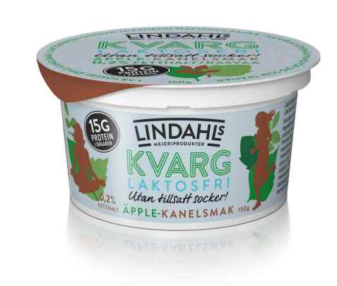 Bilde av Lindahls laktosefri kvarg med eple og kanelsmak.