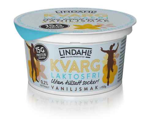 Bilde av Lindahls laktosefri kvarg vaniljesmak.