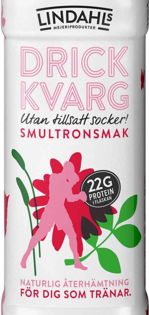 Bilde av Lindahls drickkvarg med smultronsmak.
