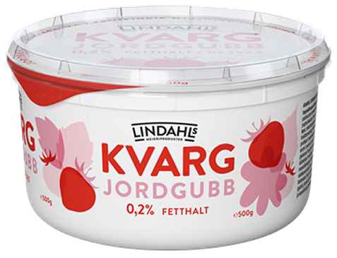 Bilde av Lindahls kvarg jordbær.