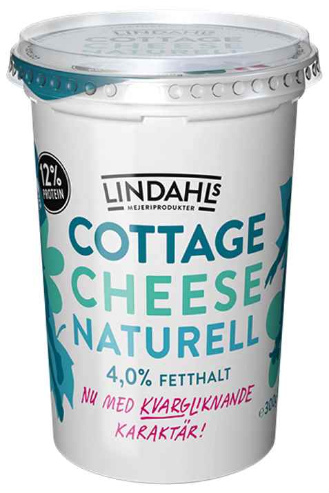 Bilde av Lindahls cottage cheese naturell med kvargliknande karakter.