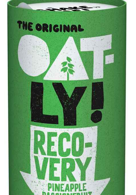 Bilde av Oatly recovery ananas, pasjonsfrukt og spirulina.