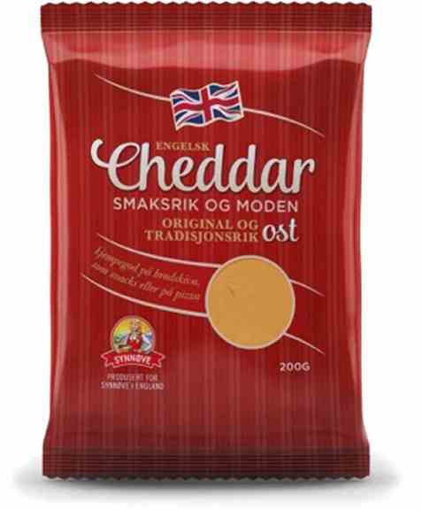 Bilde av Synnøve ekte engelsk cheddar. Bilde av Synnøve ekte engelsk cheddar.