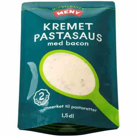 Bilde av Meny pastasaus kremet med bacon.