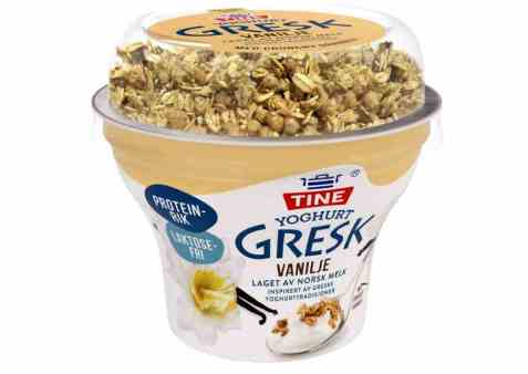 Bilde av Tine Yoghurt Gresk Vanilje med musli.