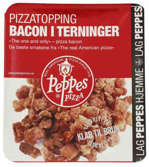 Bilde av Peppes Bacon i terninger.