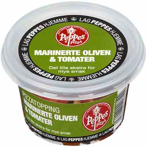 Bilde av Peppes marinerte oliven & tomater.