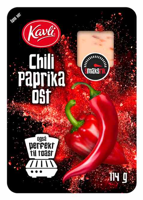 Bilde av Kavli Smaksrik Chili Paprika Ost.