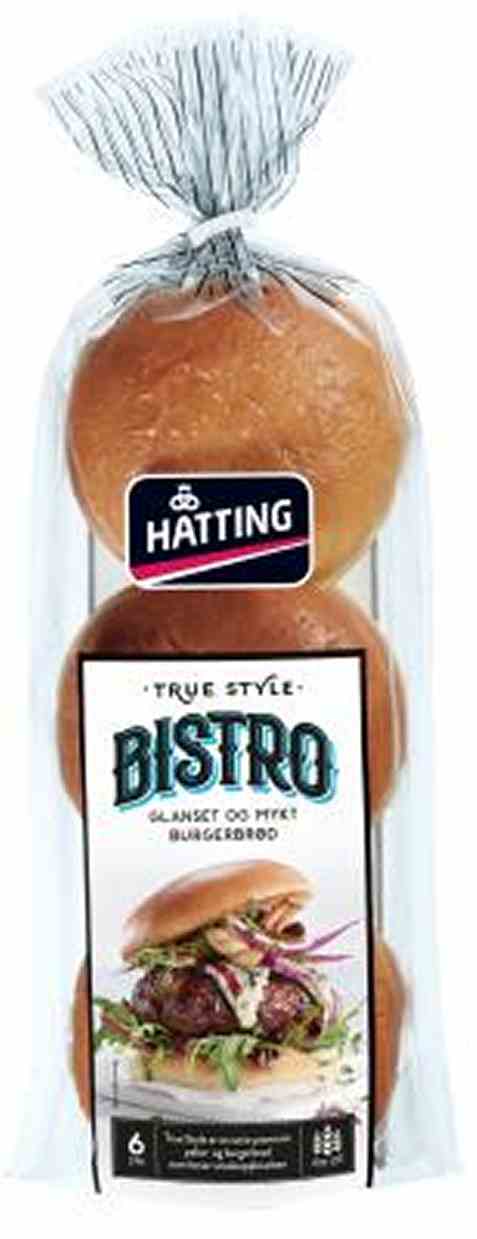 Bilde av Hatting True Style bistro hamburgerbrød.