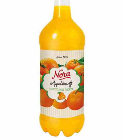 Bilde av Nora uten tilsatt sukker appelsinsaft 1,4 liter.