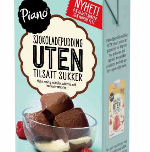 Bilde av Tine Piano Sjokoladepudding uten tilsatt sukker.