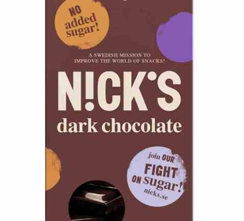 Bilde av Nicks dark chocolate 75g.