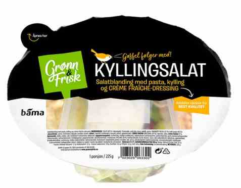 Bilde av Grønn og frisk kyllingsalat.