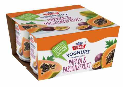 Bilde av Tine Yoghurt Papaya/Pasjonsfrukt.