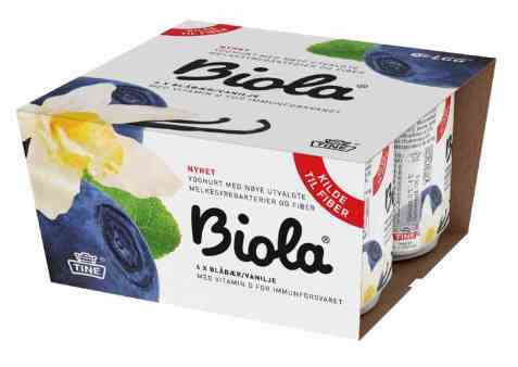 Bilde av Tine Biola Yoghurt Blåbær og vanilje.