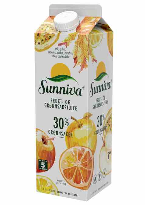 Bilde av Tine Sunniva Frukt- og Grønnsaksjuice Eple og Gulrot.