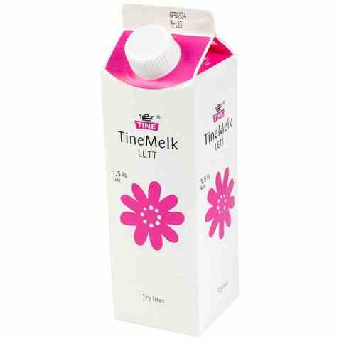Bilde av Tine Lettmelk 1 prosent fett 0,5 liter.
