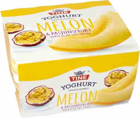 Bilde av Tine Yoghurt Melon/Pasjonsfrukt 4x150 gr.